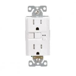 Budget 😍 Eaton Electrical Outlets 15-Amp Tamper Resistant Audible Alarm GFCI Residential Decorator Outlet, White ⭐