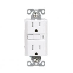 Best Sale ⌛ Eaton Electrical Outlets 15-Amp Tamper Resistant AFCI GFCI Residential/Commercial Decorator Outlet, White ❤️