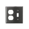 Hot Sale ⌛ Eaton Wall Plates 2-Gang Standard Toggle/Duplex Wall Plate, Stainless Steel 🌟