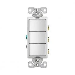 Outlet ✨ Eaton Light Switches 15-Amp Single-Pole Rocker Light Switch, White 💯