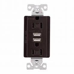 Hot Sale ๐ Eaton Electrical Outlets 15-Amp Tamper Resistant Residential/Commercial Decorator USB Outlet Dual Type A, Oil-Rubbed Bronze ๐งจ