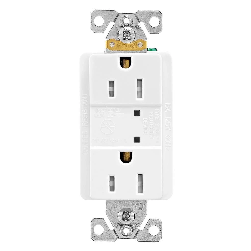 Wholesale ๐ Eaton Electrical Outlets 15-Amp Tamper Resistant Weather Resistant Residential/Commercial Duplex Surge Outlet, White โ๏ธ 1 Wholesale ๐ Eaton Electrical Outlets 15-Amp Tamper Resistant Weather Resistant Residential/Commercial Duplex Surge Outlet, White โ๏ธ