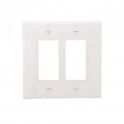 Wholesale 👍 Eaton Wall Plates 2-Gang Jumbo Decorator Wall Plate, White ✨