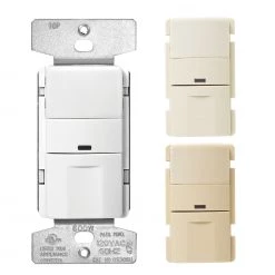 Discount 🌟 Eaton Light Sensors Single-Pole/3-Way 5-Amp Occupancy Motion Sensor Light Switch, White, Ivory, Light Almond 👍