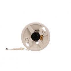 Hot Sale 👏 Eaton Light Sockets Porcelain Pull Chain Ceiling Socket, White ✨ -EatonWagner Sales Shop 15768567