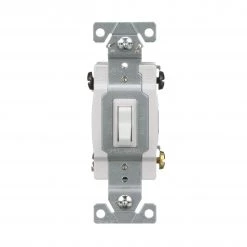 New 🧨 Eaton Light Switches 15-Amp 4-Way Toggle Light Switch, White 🌟