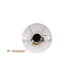 Best deal 😍 Eaton Light Sockets Plastic Pull Chain Ceiling Socket, White 👏 -EatonWagner Sales Shop 15857630