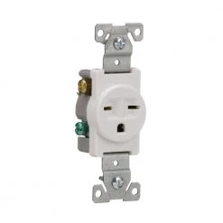 Coupon 🤩 Eaton Electrical Outlets 15-Amp Commercial Round Outlet, White 🎉 -EatonWagner Sales Shop 42172827
