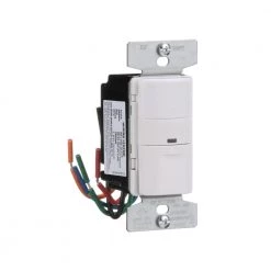 Outlet ❤️ Eaton Light Sensors Single-Pole/3-Way 15-Amp Occupancy Motion Sensor Light Switch, White 👏 -EatonWagner Sales Shop 42178572