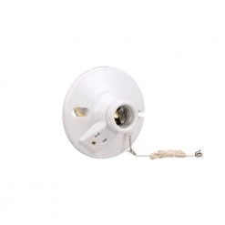 Coupon 🛒 Eaton Light Sockets 3-Way Plastic Pull Chain Ceiling Socket, White 🎉 -EatonWagner Sales Shop 42195075