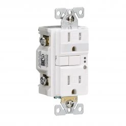 Coupon 🎉 Eaton Electrical Outlets 15-Amp Tamper Resistant GFCI Residential/Commercial Decorator Outlet with Night Light, White 👍 -EatonWagner Sales Shop 42215481 scaled