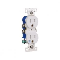 Promo 👏 Eaton Electrical Outlets 15-Amp Tamper Resistant Weather Resistant Residential Duplex Outlet, White 💯 -EatonWagner Sales Shop 43092382