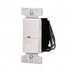 Discount 🌟 Eaton Light Sensors Single-Pole/3-Way 5-Amp Occupancy Motion Sensor Light Switch, White, Ivory, Light Almond 👍 -EatonWagner Sales Shop 43230349 scaled