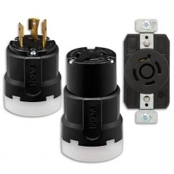 New 🛒 Eaton Plugs & Connectors Arrow Hart 20-Amps 3-Phase 347/600-Volt NEMA L20-20R Industrial Locking Connector ✔️ -EatonWagner Sales Shop 43502177