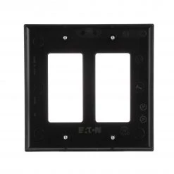 Wholesale 👍 Eaton Wall Plates 2-Gang Midsize Decorator Wall Plate, Black 💯 -EatonWagner Sales Shop 44134763 scaled