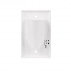 Best Sale 🌟 Eaton Wall Plates 1-Gang Cable Access/Recessed Midsize Recessed Wall Plate, White 🔔 -EatonWagner Sales Shop 45046292 scaled