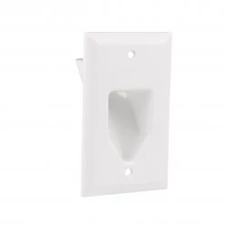 Best Sale 🌟 Eaton Wall Plates 1-Gang Cable Access/Recessed Midsize Recessed Wall Plate, White 🔔 -EatonWagner Sales Shop 45046409 scaled